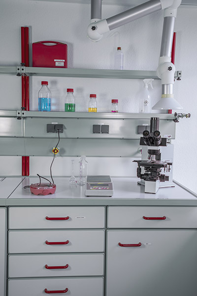Photo of test laboratory work station
